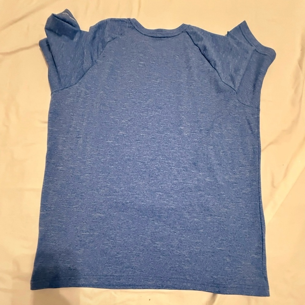 Nike Swim Dri-Fit Men's Heathered Blue Short Sleeve Tee Large EUC - Picture 2 of 6